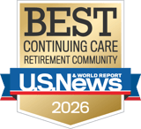 Best continuing care retirement community 2026 badge