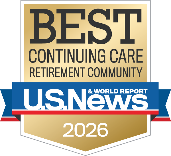 Best continuing care retirement community 2026 badge