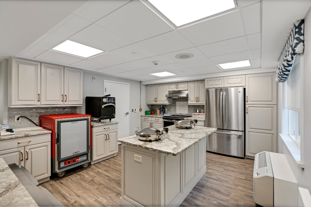 Kitchen with an island