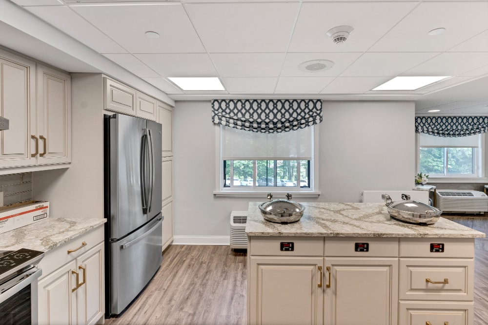 Kitchen with an island