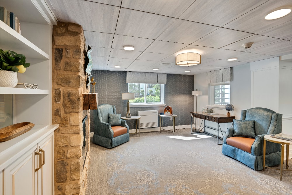 Seating area with comfortable chairs