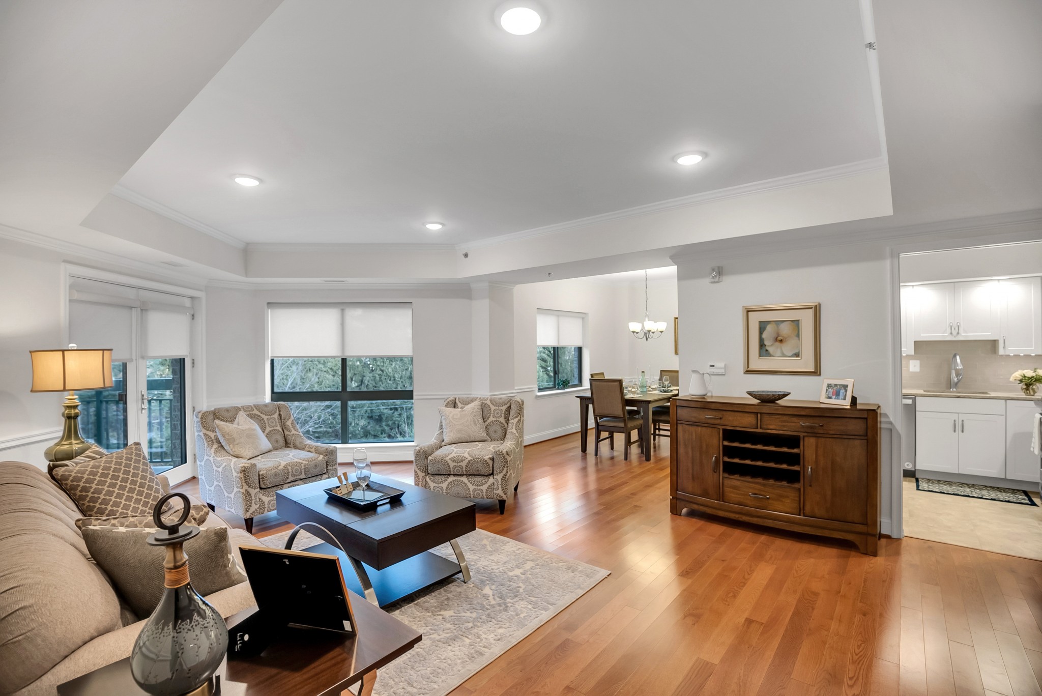 Living room of an apartment at Rydal Park & Waters