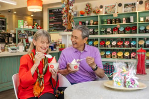 Couple at an Ice Cream Store