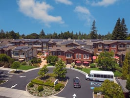 Drone shot of campus