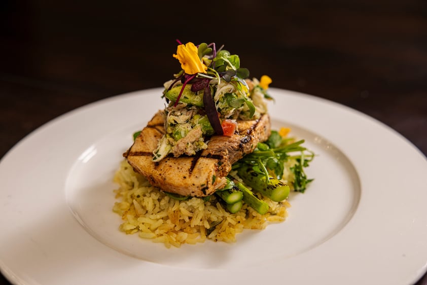 Plate of Salmon at The Terraces at Los Altos
