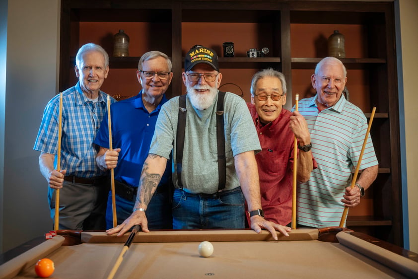 Men playing pool