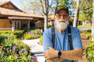Man with marine cap