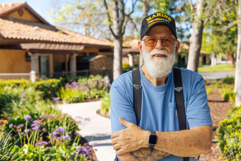 Man with marine cap