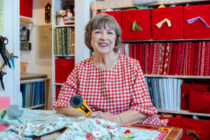Woman doing arts and crafts