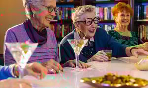 seniors enjoying cocktails