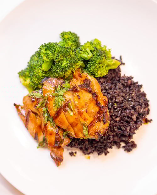 Close-up of a healthy chef-prepared meal