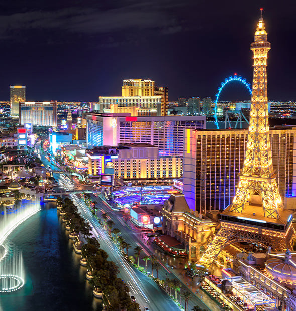 The Las Vegas Strip at night