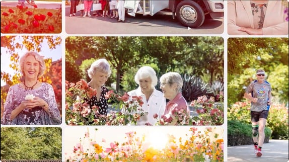 Collage of photos of residents