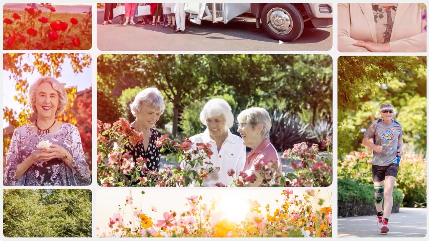 Collage of photos of residents