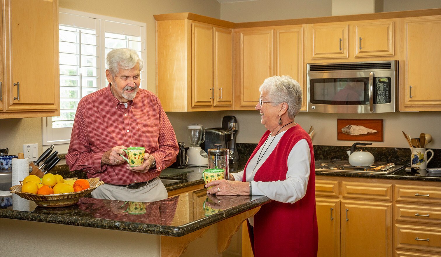 Senior couple in the kitchen