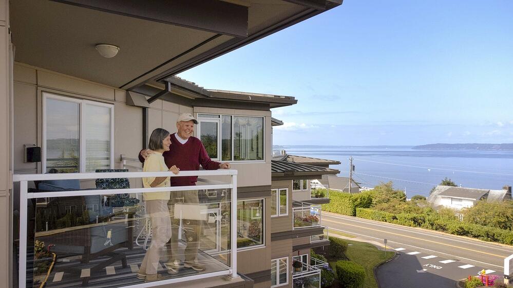 couple on their balcony
