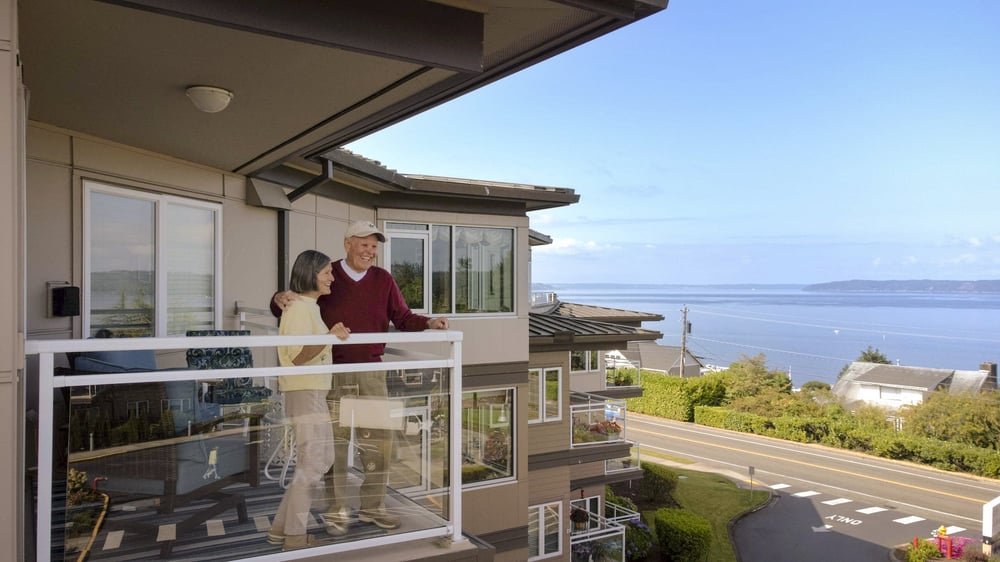 couple on their balcony