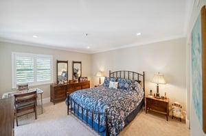 Bedroom of an apartment at The Terraces of Los Gatos