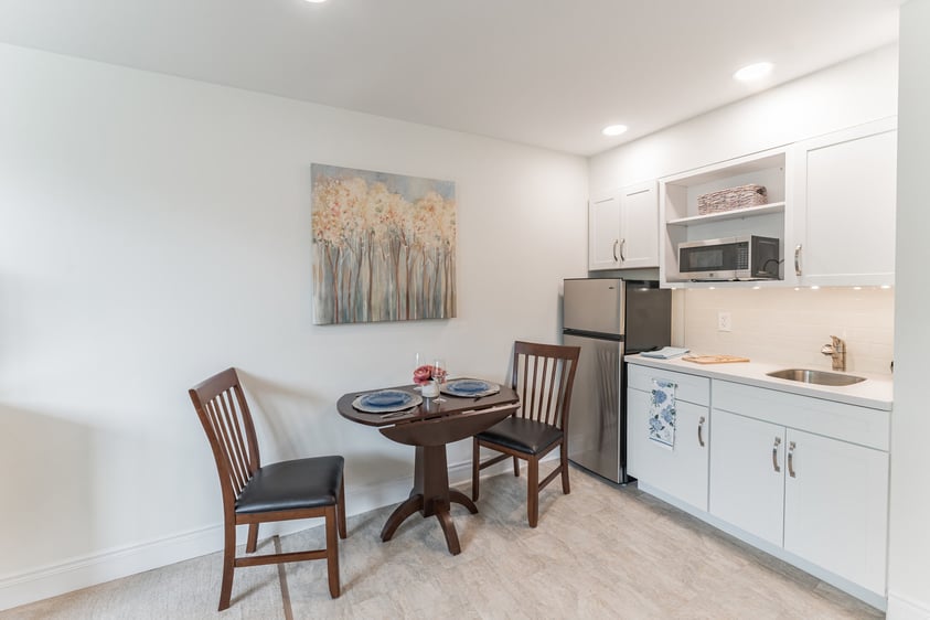 Kitchenette of a Spring Mill Pointe apartment