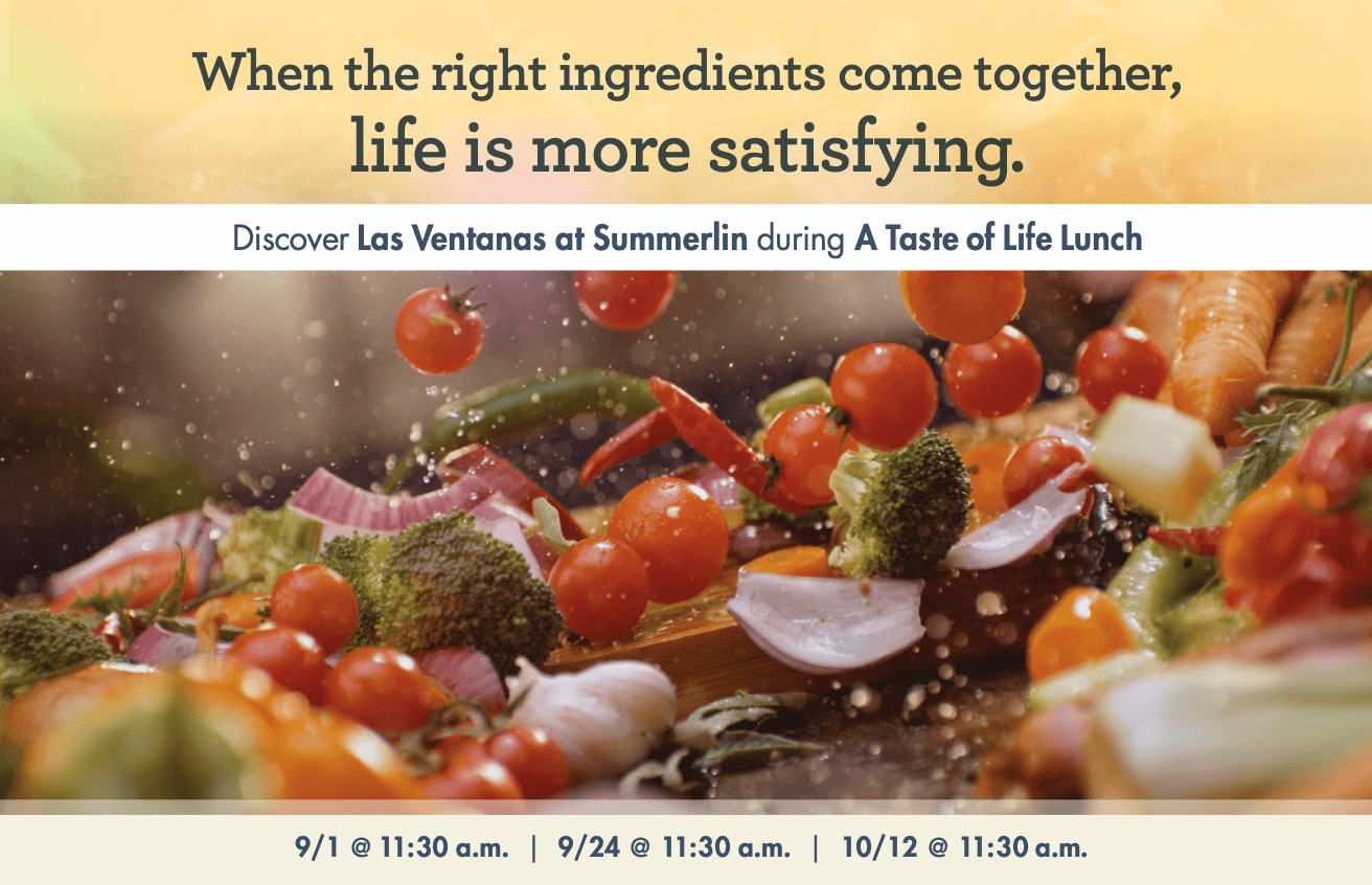 Food and spices falling onto a cutting board, with text about Las Ventanas next event. Food and spices falling onto a cutting board, with text about Las Ventanas next event.