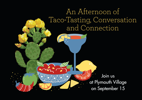 Promotional graphic for the event "Tacos &amp; Fiesta"