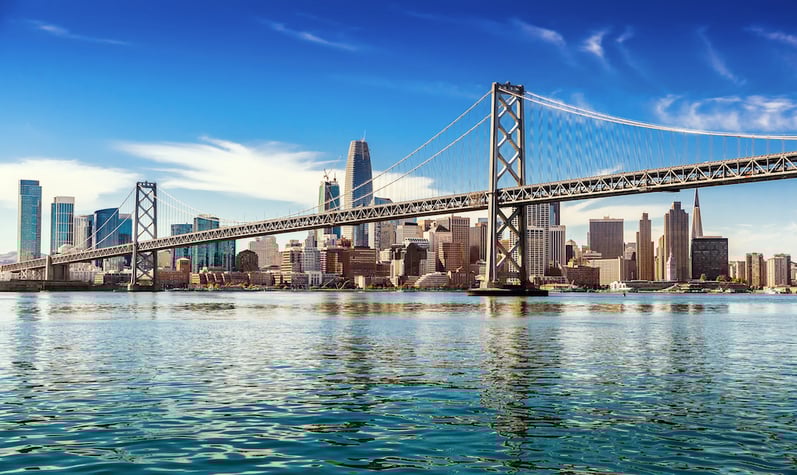 The bridge at the Bay Area
