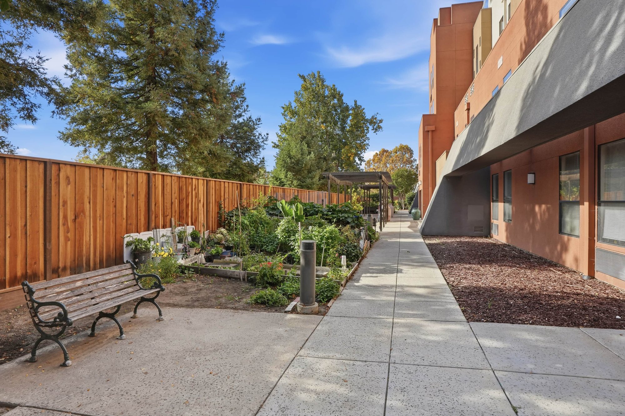 Girasol community outside common space. 