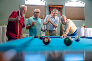 Men playing pool