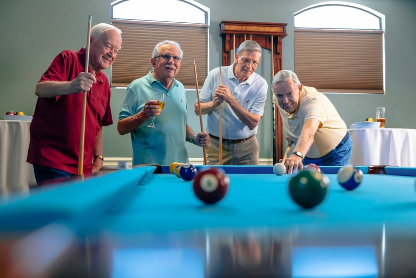 Men playing pool