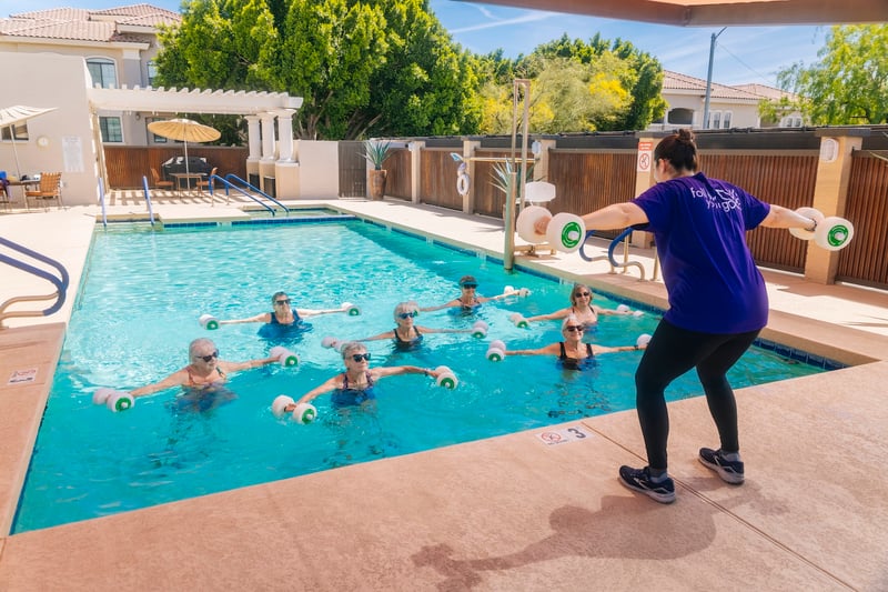 Pool exercise class 