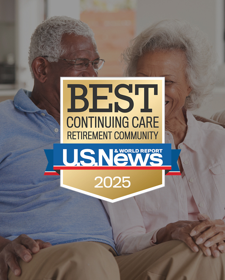 Best Continuing Care Retirement Community 2025 badge from U.S. News & World Report