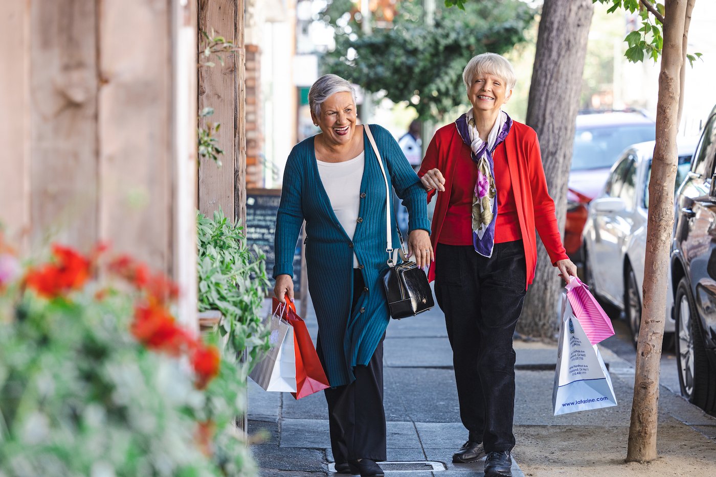 two women shopping together
