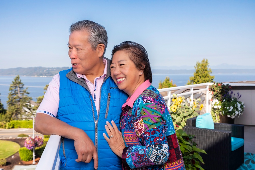 Couple watching the view