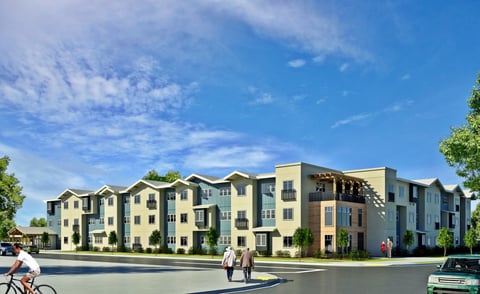 Exterior of Morgan Hill Senior Housing