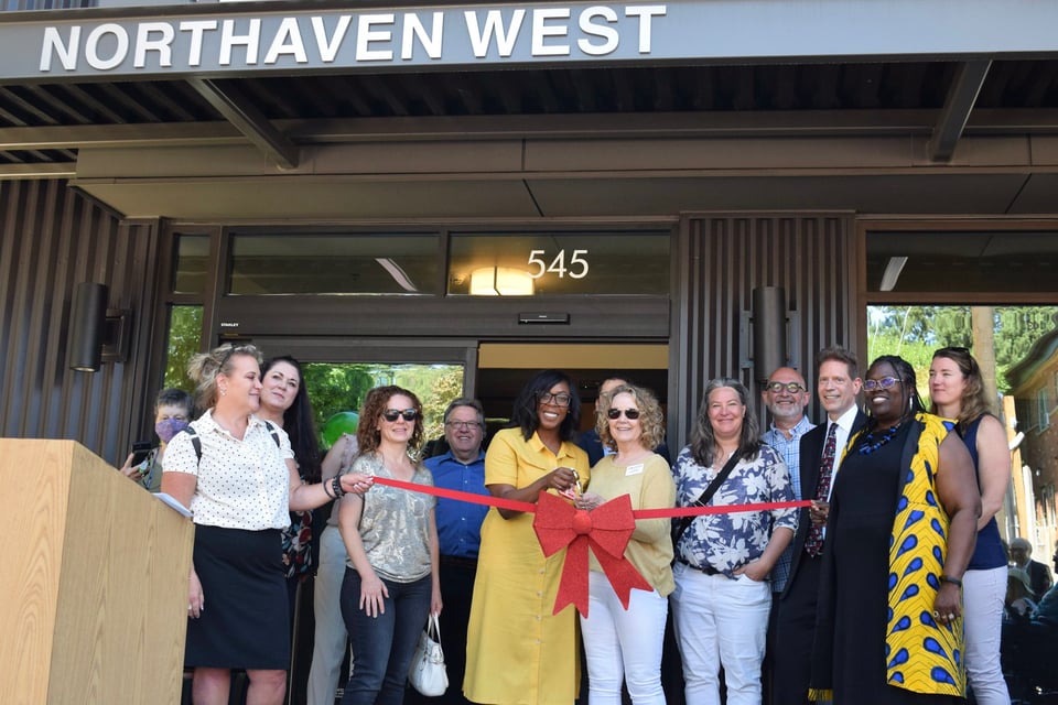 Northaven West residents and team members celebrate grand opening