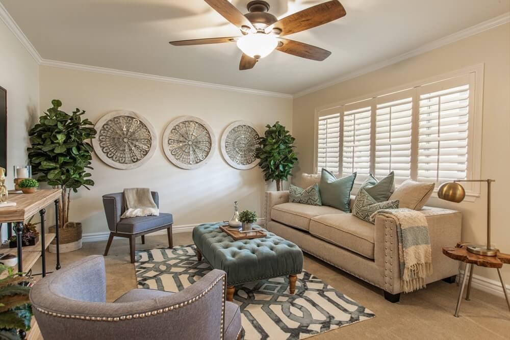 Living area with a couch and chairs