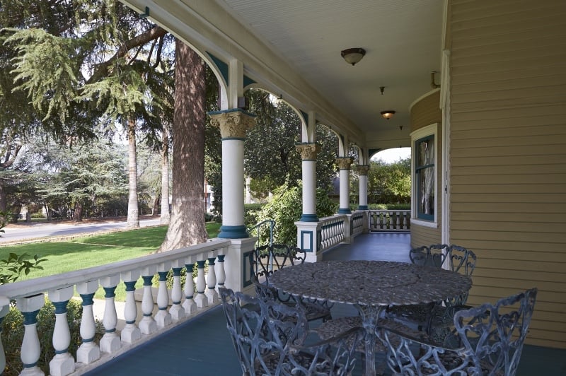 Front porch of a Plymouth Village residence