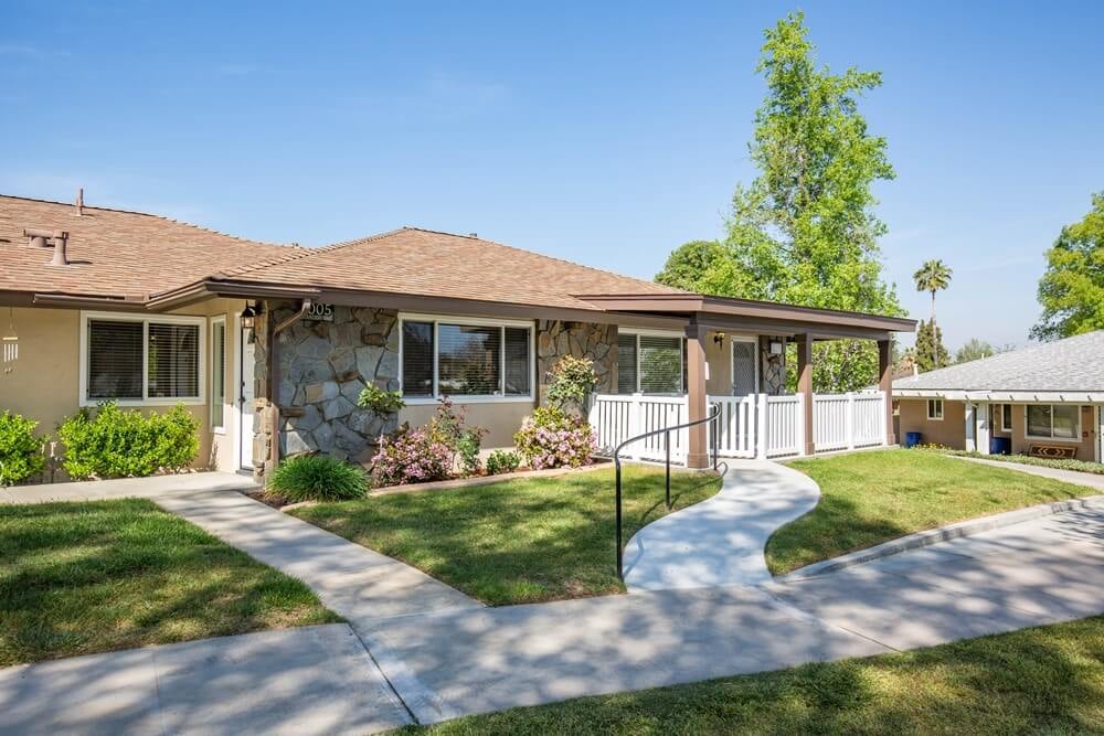 Front entrance of a Plymouth Village residence