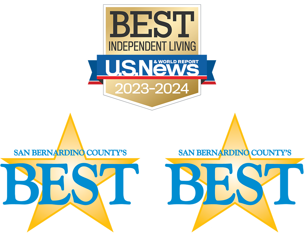 Best Independent Living Award from U.S. News A World Report in 2023-24. San Bernardino County's BEST awards in 2021 and 2022.