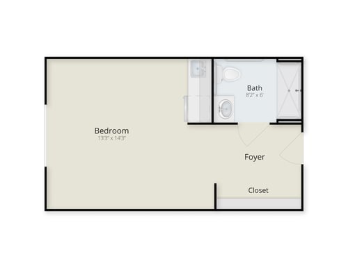 Lafayette Studio floor plan