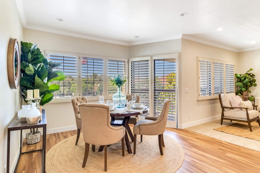 Dining table inside house