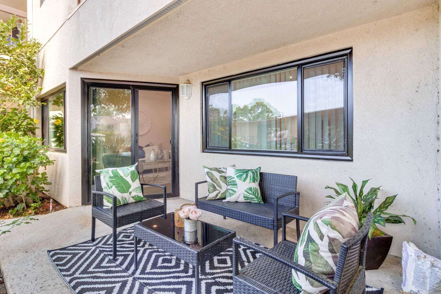 Outdoor patio of a Regents Point apartment home