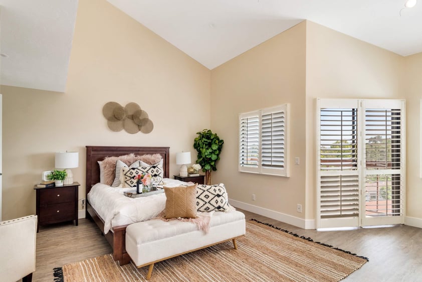 Bedroom inside a Regents Point apartment home