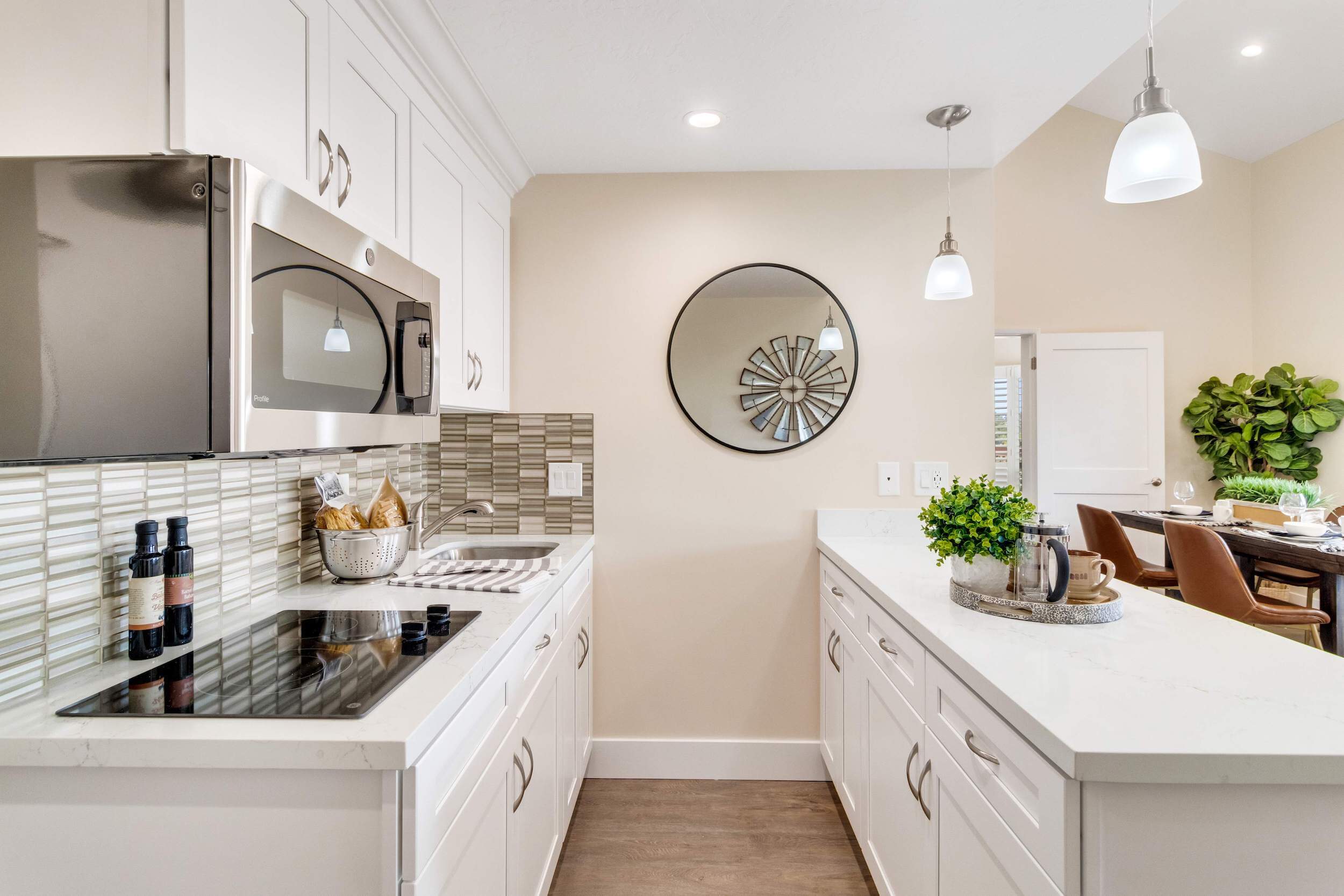 Kitchen inside Regents Point apartment