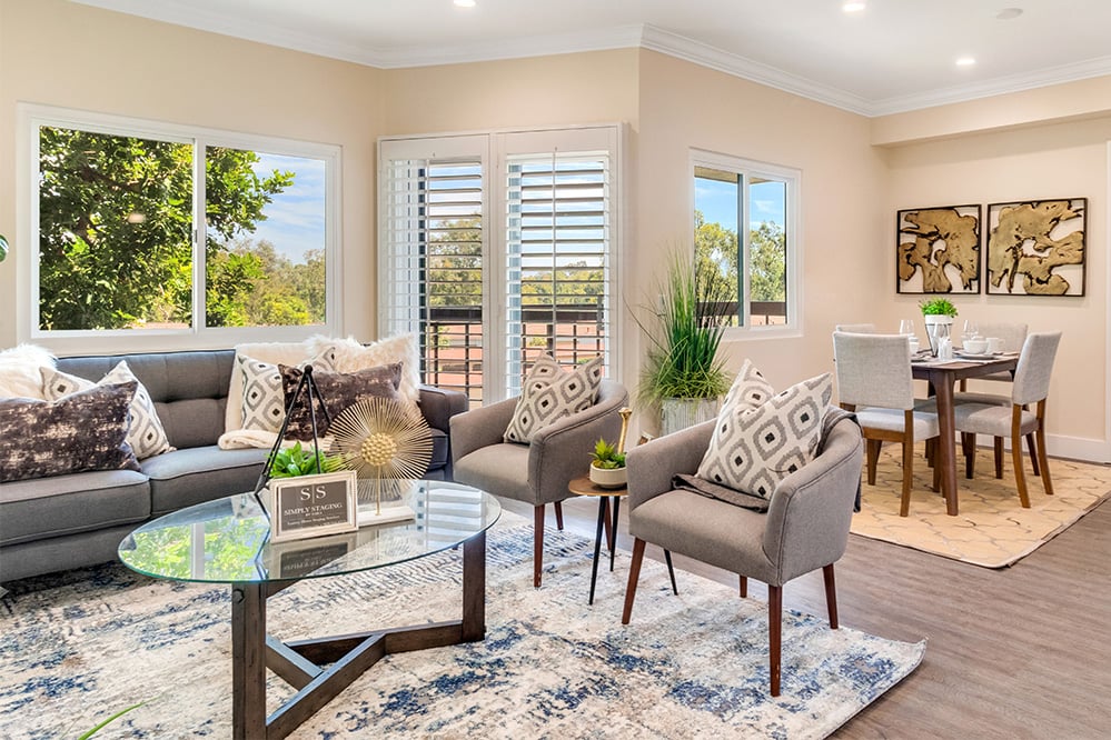 Regents Point Independent Living villa living room and dining room