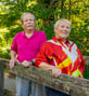 Owen and Nancy standing on bridge