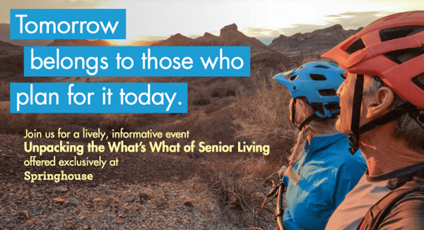 Unpacking the What’s What of Senior Living postcard