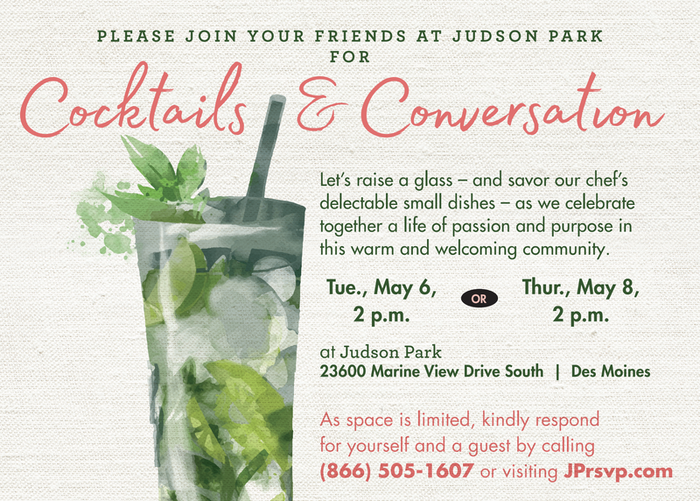 Cocktails & Conversation invitation