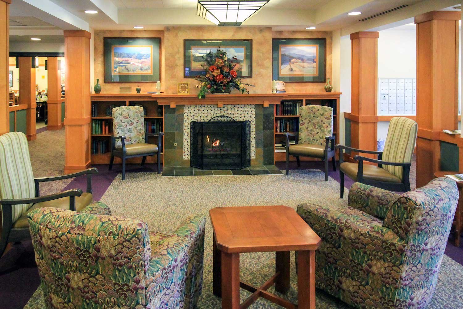  fireplace gathering area