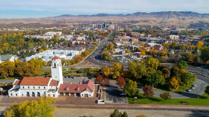 Aerial view of Boise